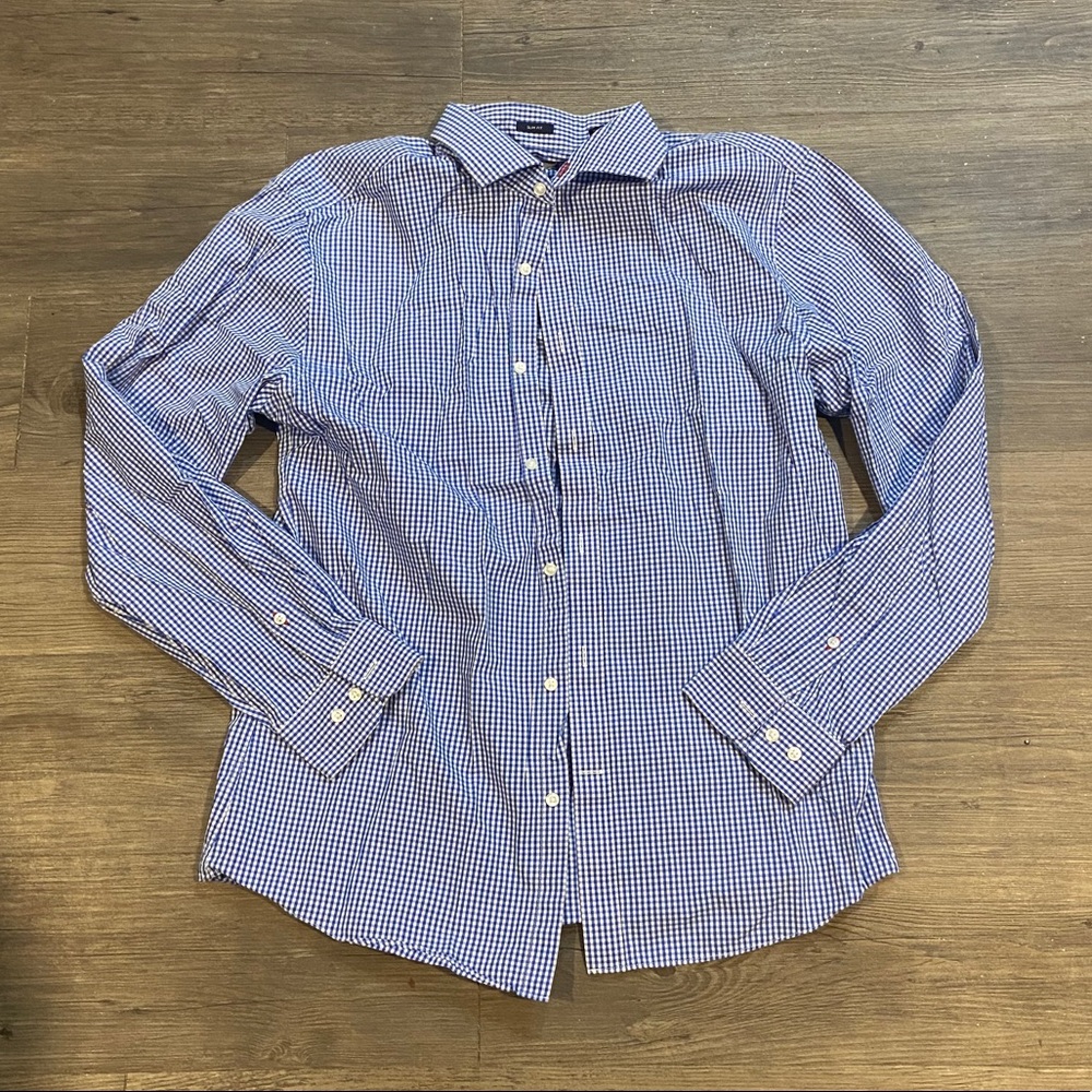 [Tommy Hilfiger] Slim Fit Blue Checked Shirt